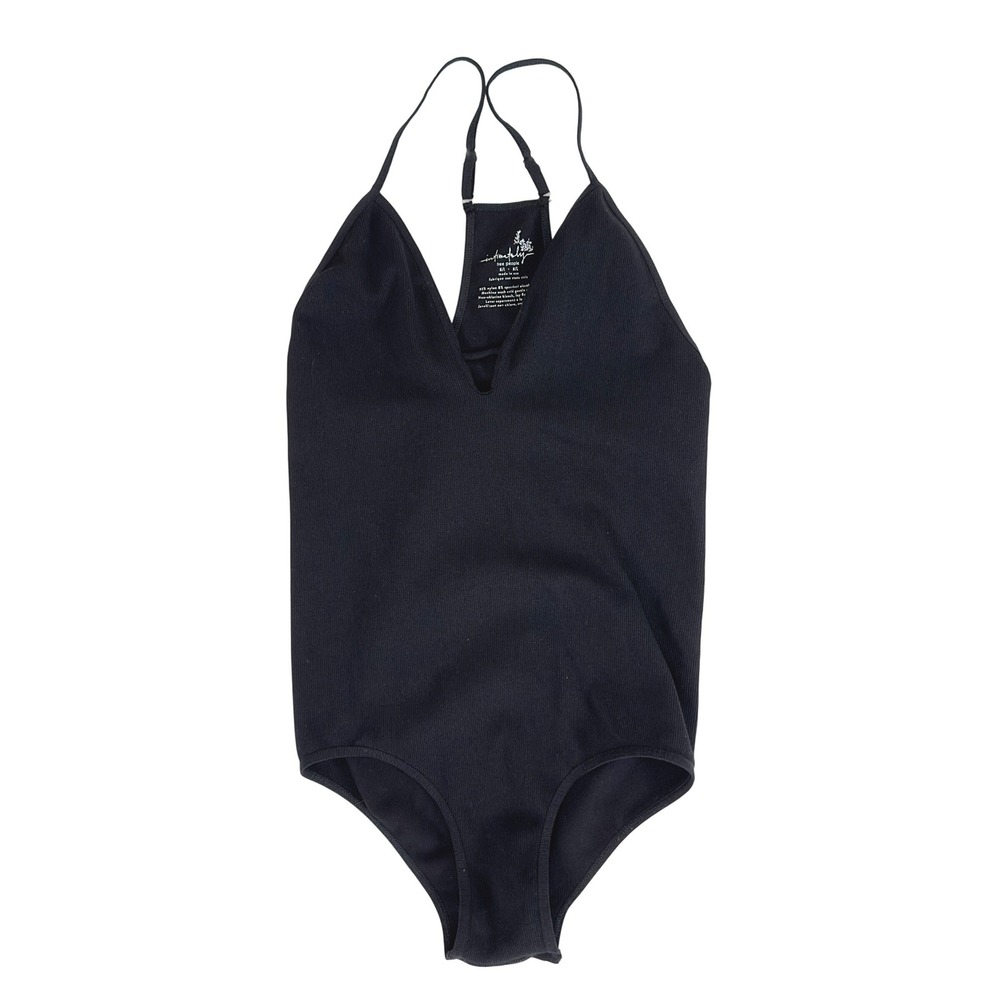 Intimately Free People Spaghetti Strap Ribbed V-Neck Bodysuit Racerback Size M/L